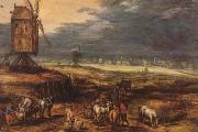 BRUEGHEL, Jan the Elder Landscape with Windmills (mk08) USA oil painting artist